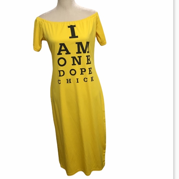 “I Am One Dope Chick” Women’s Bodycon Dress. - Picture 4 of 13
